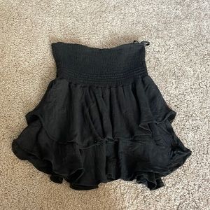 Black ruffle skirt